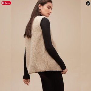Aritzia Wilfred Chatou Teddy Sherpa Vest Small